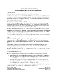Trelegy Ellipta Patient Information