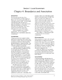 Chapter 4: Boundaries and Annexation