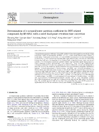 Determination of N-Octanol/Water Partition Coefficient for DDT-Related