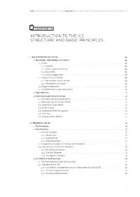 INTRODUCTION to the ICC: STRUCTURE and BASIC PRINCIPLES