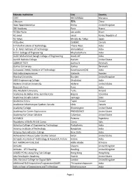 List AWS Educate Institutions