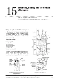 Taxonomy, Biology and Distribution of Lobsters