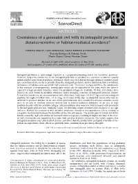 ARTICLES Coexistence of a Generalist Owl with Its Intraguild Predator: Distance-Sensitive Or Habitat-Mediated Avoidance?