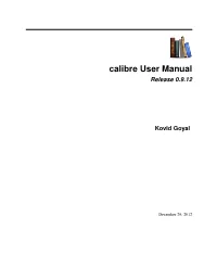Calibre User Manual Release 0.9.12