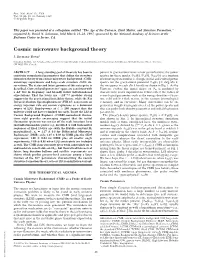 Cosmic Microwave Background Theory