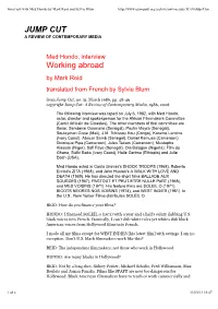 Interview with Med Hondo by Mark Reid and Sylvie Blum