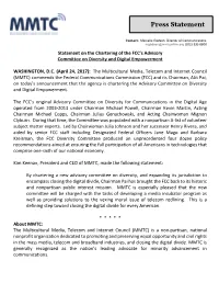 MMTC Press Statement