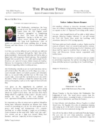 The Parish Times Is Distributed to Over 80 Households