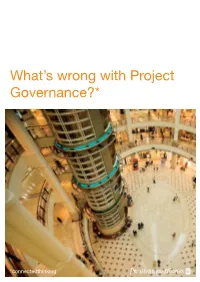What's Wrong with Project Governance?*