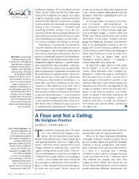 A Floor and Not a Ceiling