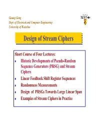 Design of Stream Ciphers (PDF)