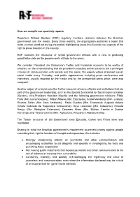 How We Compile Our Quarterly Reports Reporters Without Borders (RSF