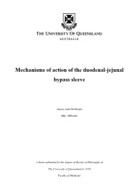 Mechanisms of Action of the Duodenal-Jejunal Bypass Sleeve