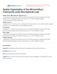 Spatial Organization of the Micromollusc Community Under Recreational Load
