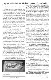 Surplus” – a Complete Lie by Pete Hardin Over Year-Ago Figures – Amazing! and Fluid Milk Sales Registered an Excellent Growth Rate of 1.4% for That Same Period