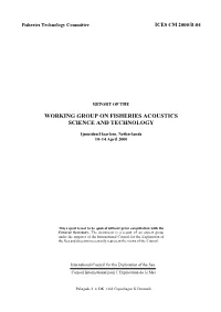 Working Group on Fisheries Acoustics Science and Technology