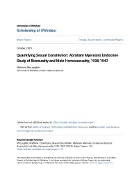 Abraham Myerson's Endocrine Study Of