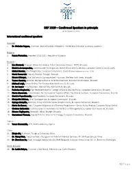 DEF 2019 – Confirmed Speakers in Principle [As of January 22, 2019]