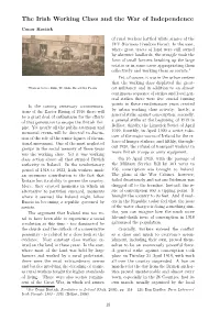 The Irish Working Class and the War of Independence