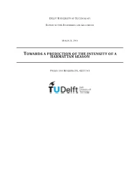 Towards a Prediction of the Intensity of a Harmattan