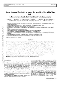 Using Classical Cepheids to Study the Far Side of the Milky Way Disk. II. the Spiral Structure in the First and Fourth Galactic Quadrants