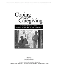 COPING with CAREGIVING 1 a More Recent Revision Exists, for Current Version, See