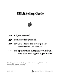 Dbkit Selling Guide