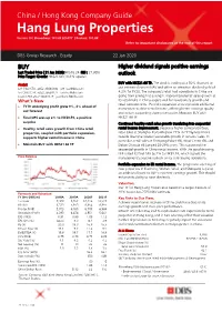 Hang Lung Properties Version 10 | Bloomberg: 101 HK EQUITY | Reuters: 101.HK Refer to Important Disclosures at the End of This Report