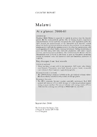 Malawi at a Glance: 2000-01
