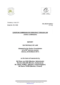 Report on the Rule Of