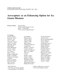 Aerocapture As an Enhancing Option for Ice Giants Missions