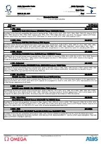 Extended Start List 拡張スタートリスト / Liste De Départ Détaillée