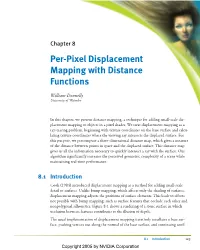 Per-Pixel Displacement Mapping with Distance Functions