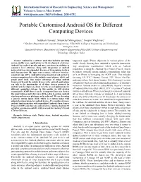 Portable Customised Android OS for Different Computing Devices