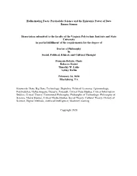 Psychedelic Science and the Epistemic Power of Data Emma Stamm