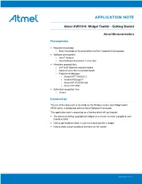 Widget Toolkit – Getting Started