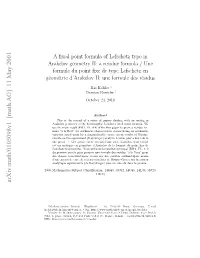 A Fixed Point Formula of Lefschetz Type in Arakelov Geometry II: a Residue