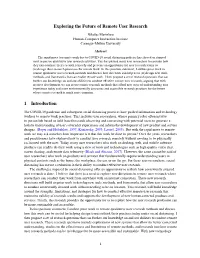 Exploring the Future of Remote User Research 1 Introduction