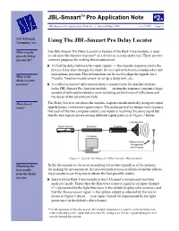 JBL-Smaart™ Application Note
