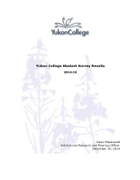 Yukon College Student Survey Results