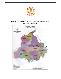 Basic Statistics for Local Level Development, District Rupnagar