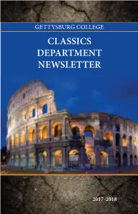 Classics Department Newsletter 2017-18 0