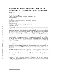 Compact Distributed Interactive Proofs for the Recognition of Cographs