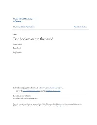 Fine Bookmaker to the World Anonymous
