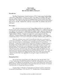 Hunt Family Papers, 1758-1908 MSA 682-686, MSB 91, MS Size B