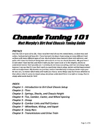 Chassis Tuning 101 Matt Murphy’S Dirt Oval Chassis Tuning Guide