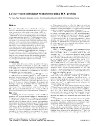 Colour Vision Deficiency Transforms Using ICC Profiles
