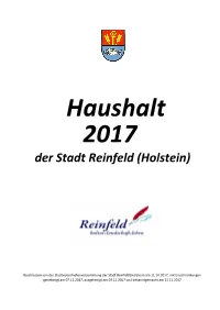 Der Stadt Reinfeld (Holstein)