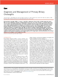 Diagnosis and Management of Primary Biliary Cholangitis Ticle
