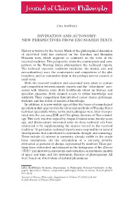 Divination and Autonomy:New Perspectives From